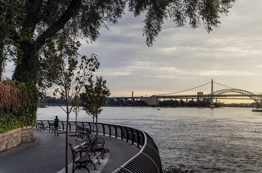 Charming neighborhood walk by Carl Schurz, near The Strathmore NYC condos for sale.