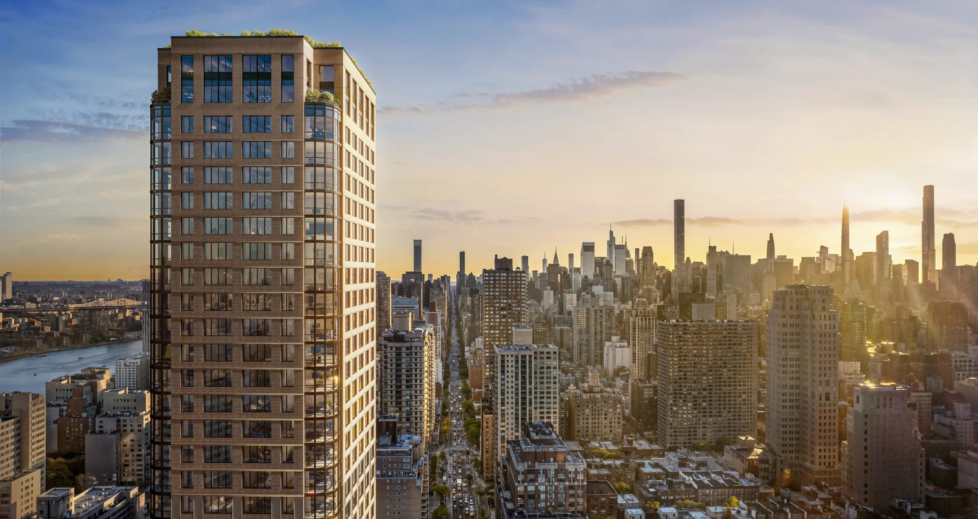 Stunning views highlight The Strathmore’s Upper East Side NYC luxury apartments.