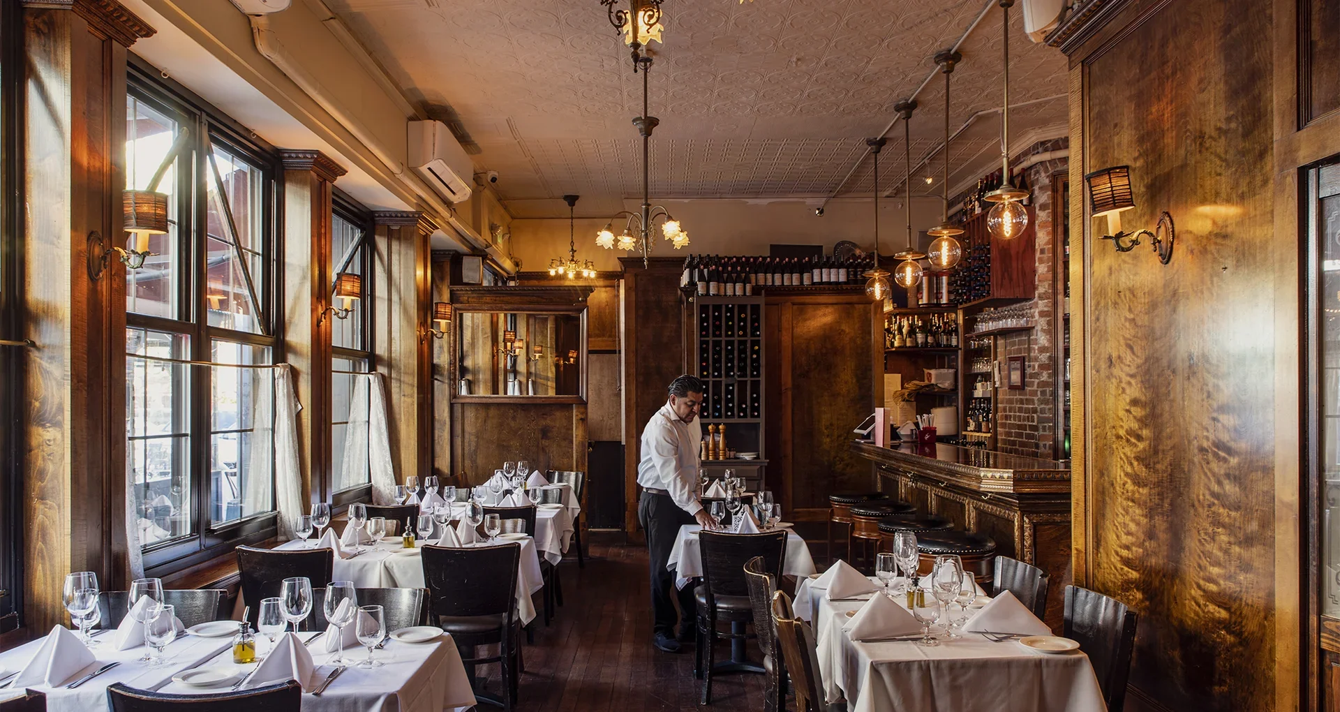 Fine dining restaurant within The Strathmore NYC luxury condo building.